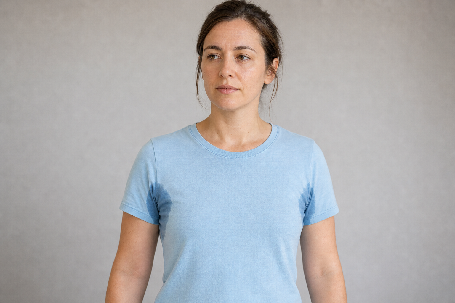 Underarm sweating assessment reference for hyperhidrosis consultation at Core Aesthetics Oakleigh