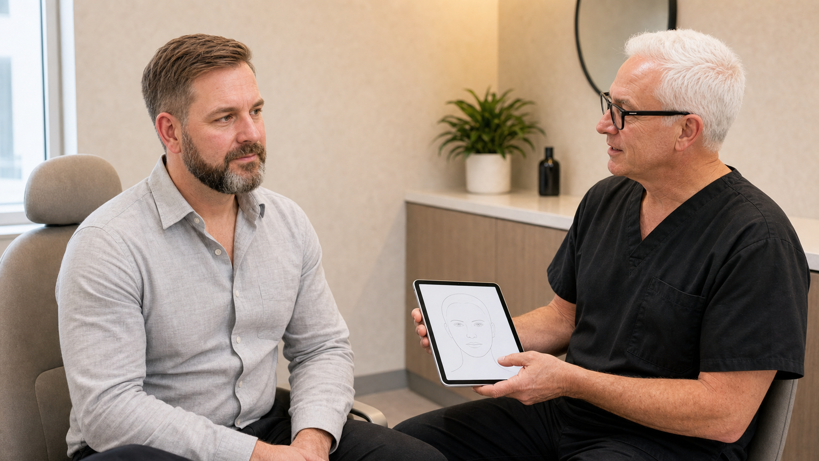 Facial structure consultation assessment for consultation planning at Core Aesthetics in Oakleigh