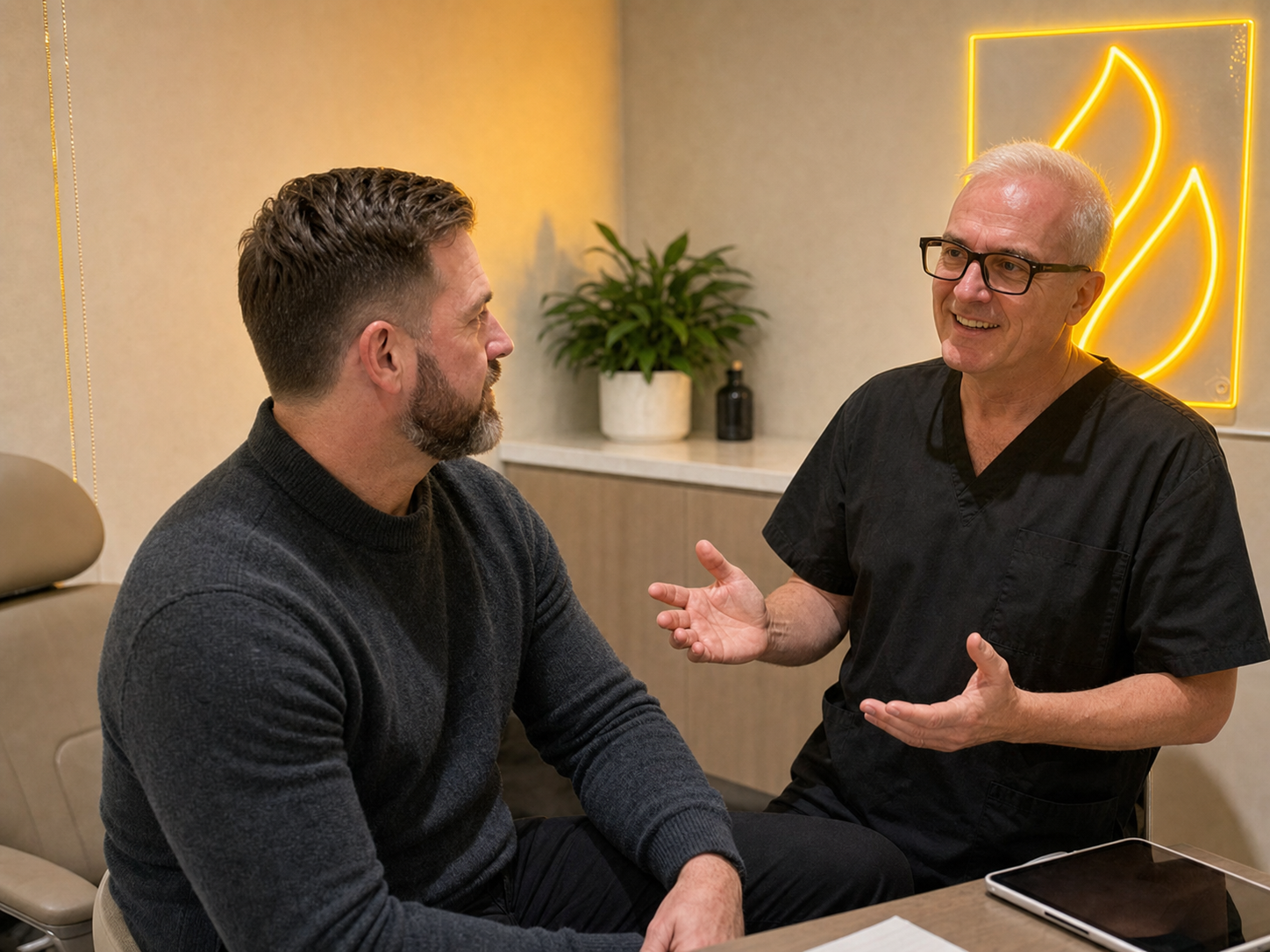 Pressure aware consultation conversation for social media influenced cosmetic decisions at Core Aesthetics Oakleigh
