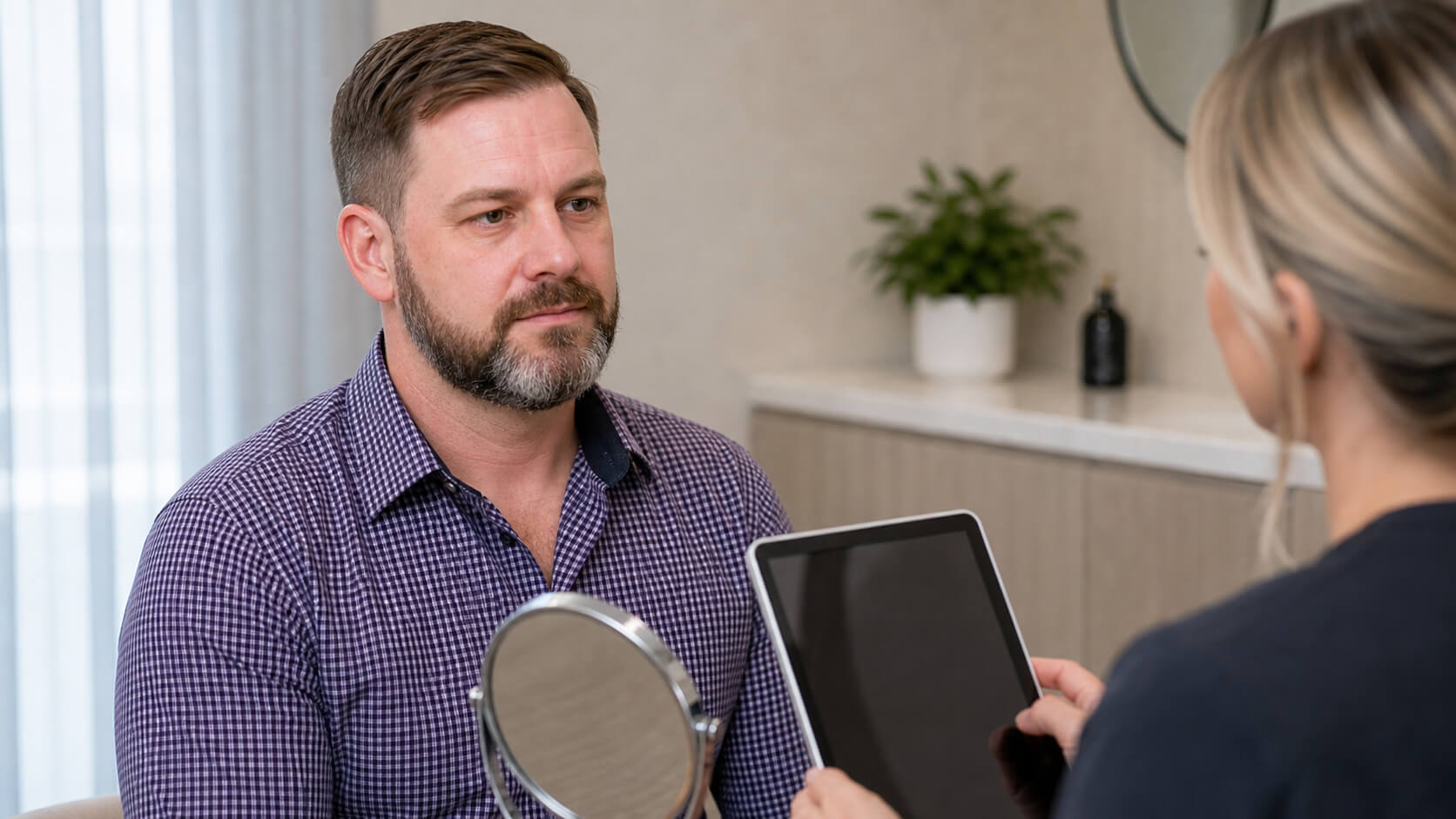 Chin and jawline consultation assessment for consultation planning at Core Aesthetics in Oakleigh