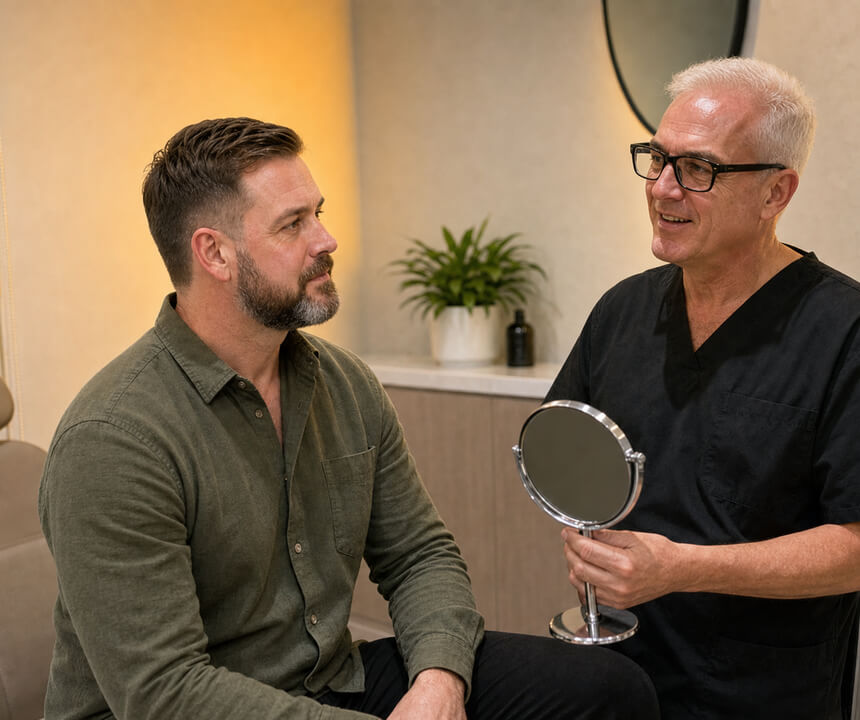 Aftercare and review consultation context for review and planning discussion at Core Aesthetics in Oakleigh