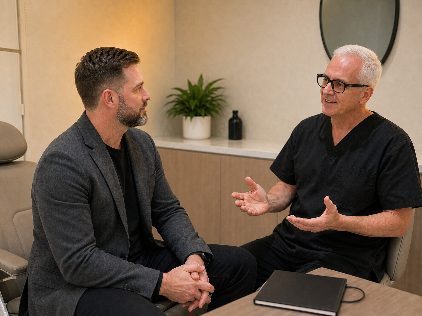 Careful wait or no treatment discussion for cosmetic consultation after a major life change