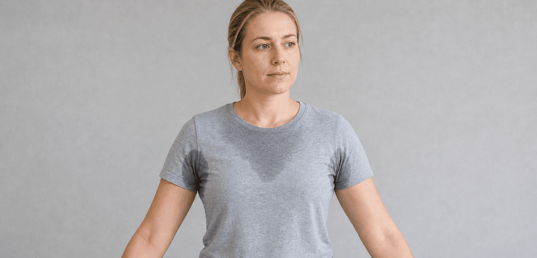Underarm sweating clothing context used for underarm sweating consultation at Core Aesthetics