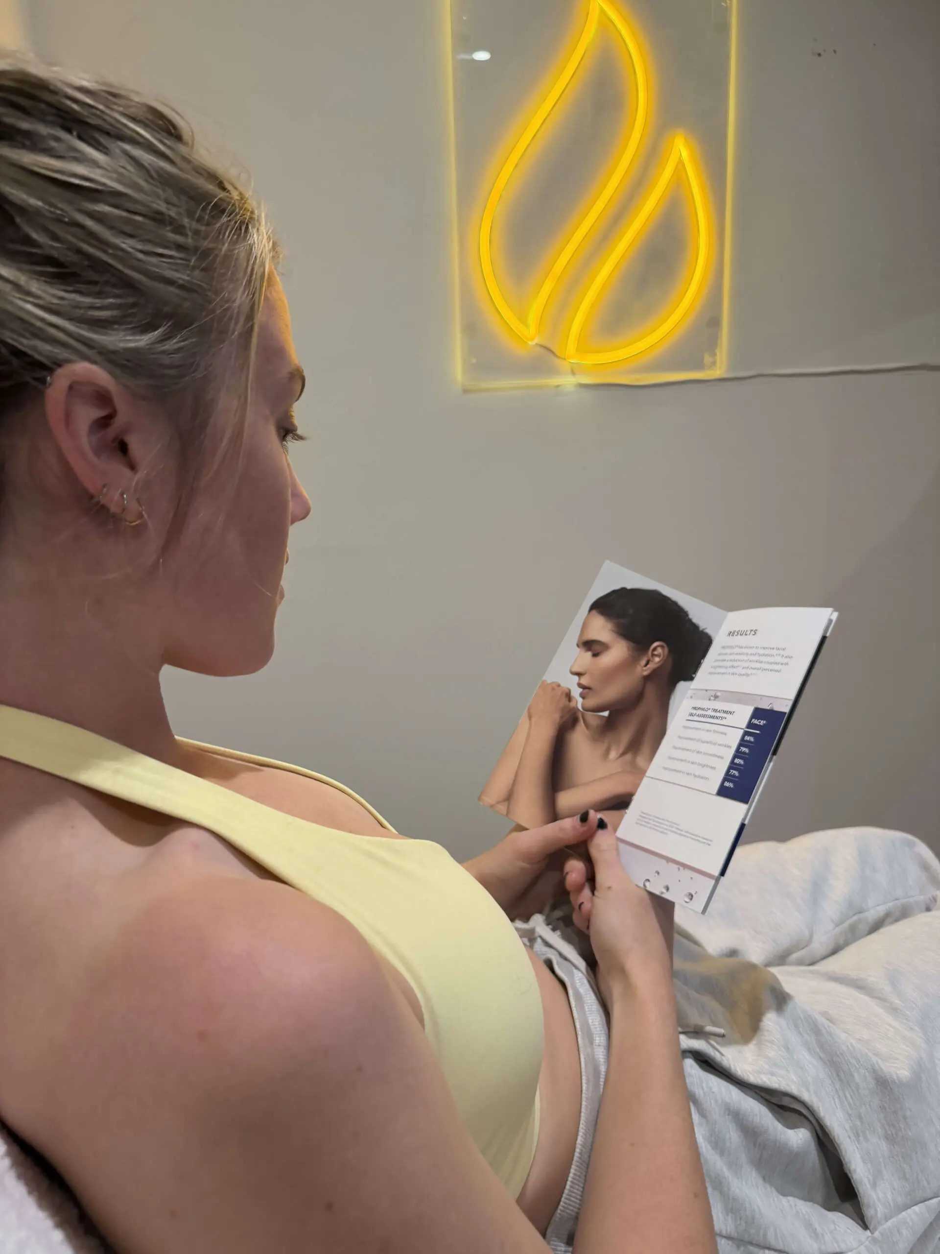 Clinic verification image used to connect redness concerns with safer booking and consultation decisions