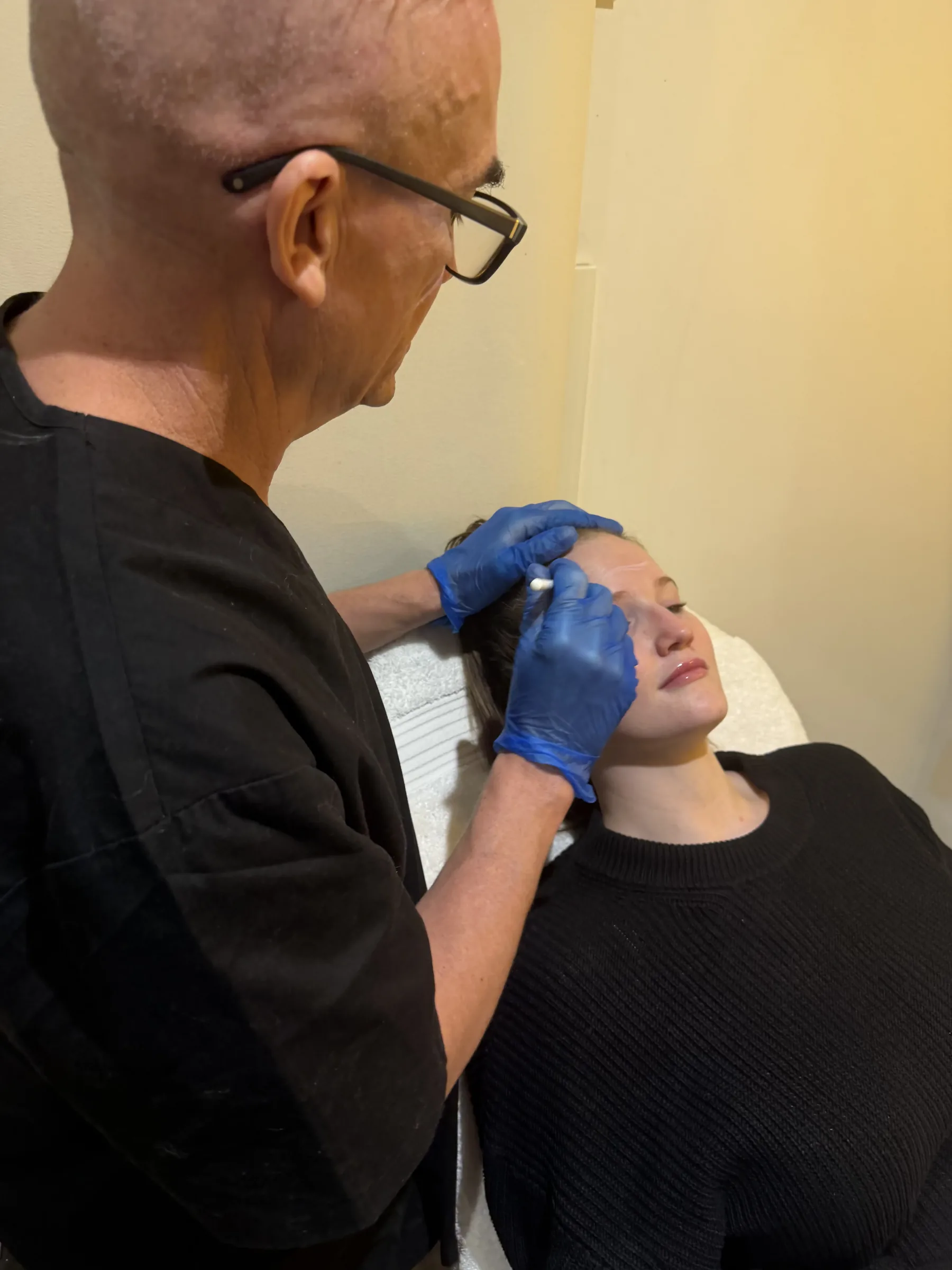 Wrinkle and upper-face consultation assessment for consultation planning at Core Aesthetics in Oakleigh