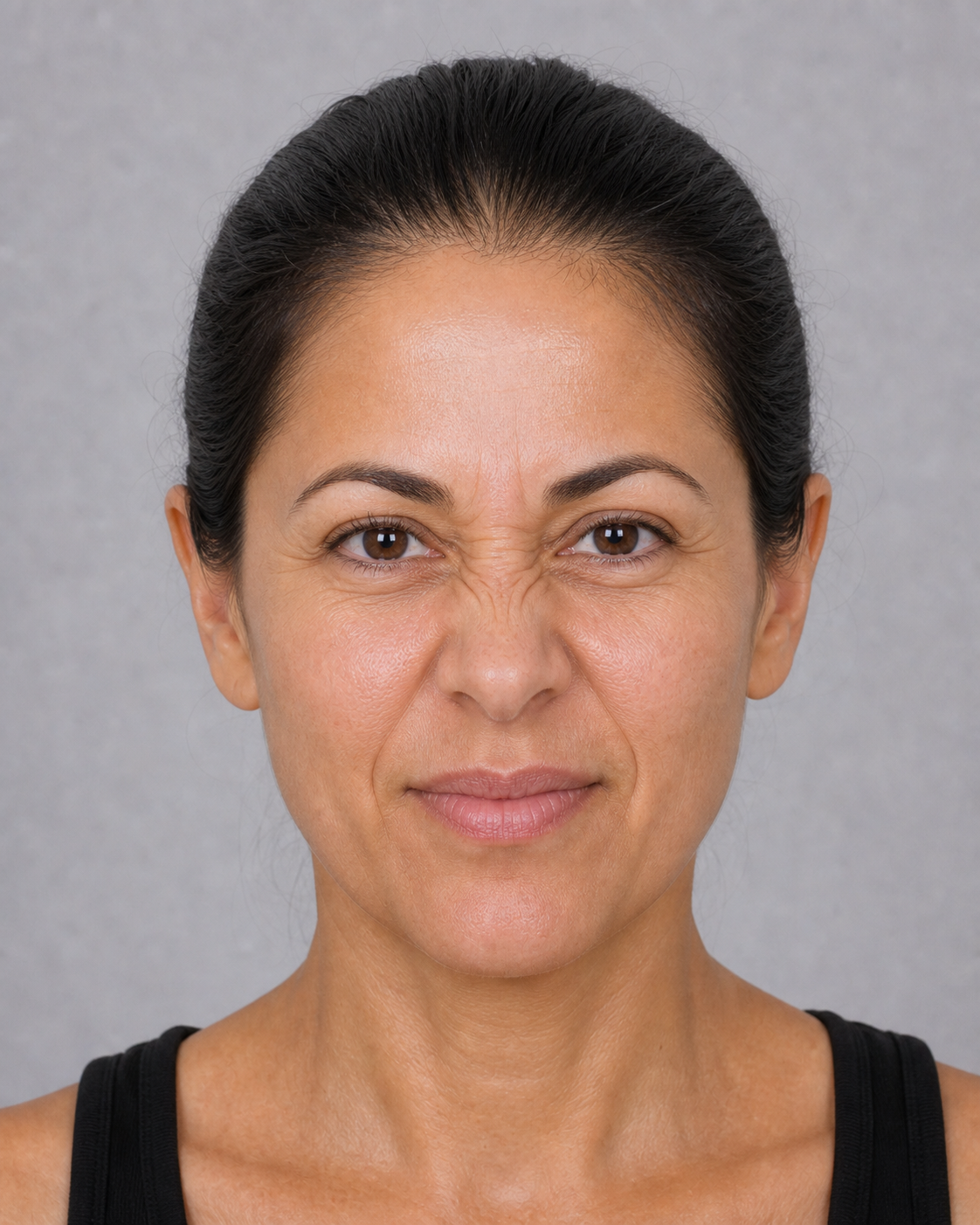 Nasal scrunch line assessment reference for bunny line consultation at Core Aesthetics Oakleigh