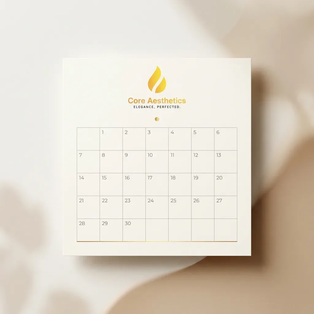Core Aesthetics appointment timing calendar for cosmetic consultation planning