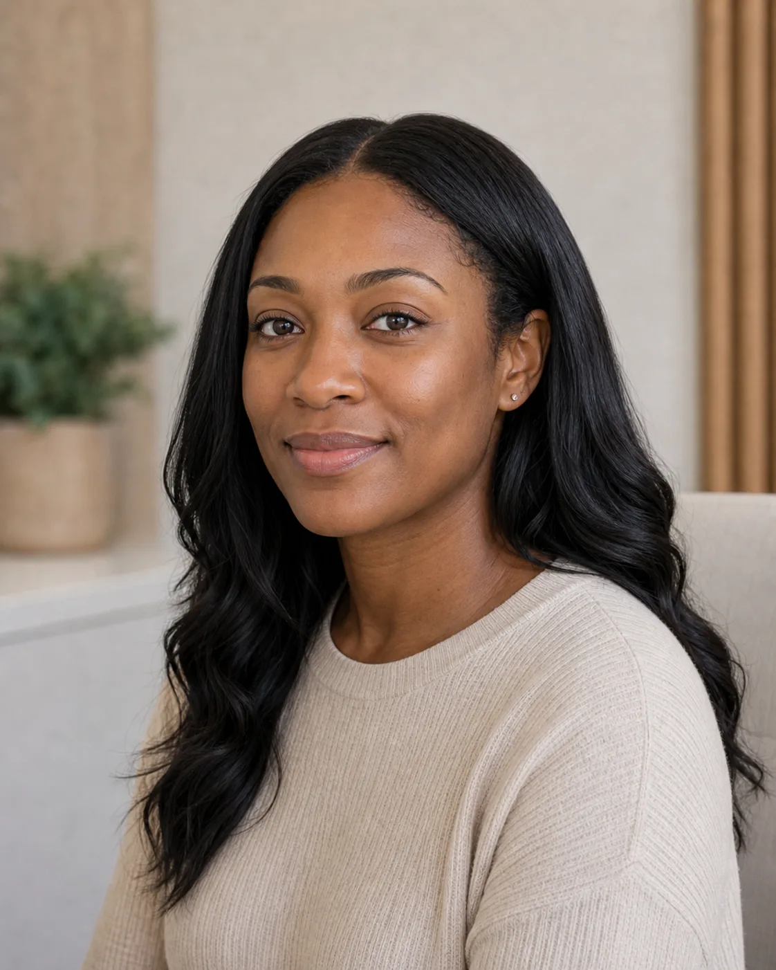 Adult woman discussing lower face priorities during a private clinic consultation