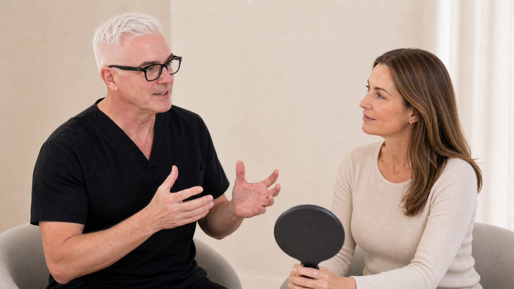 Wrinkle and upper-face consultation assessment for consultation planning at Core Aesthetics in Oakleigh