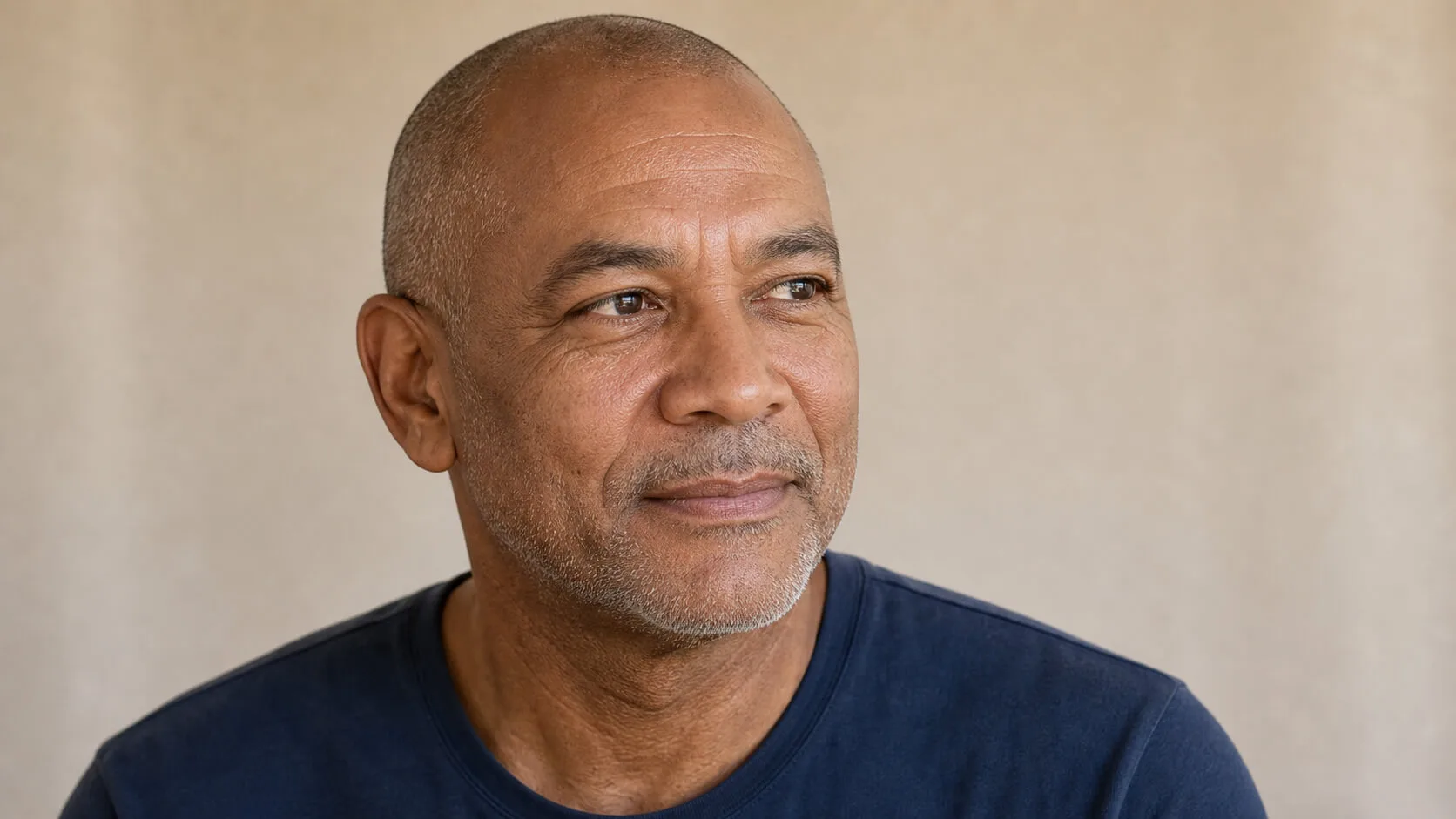Adult man viewed in the context of under-eye hollowing and upper cheek support