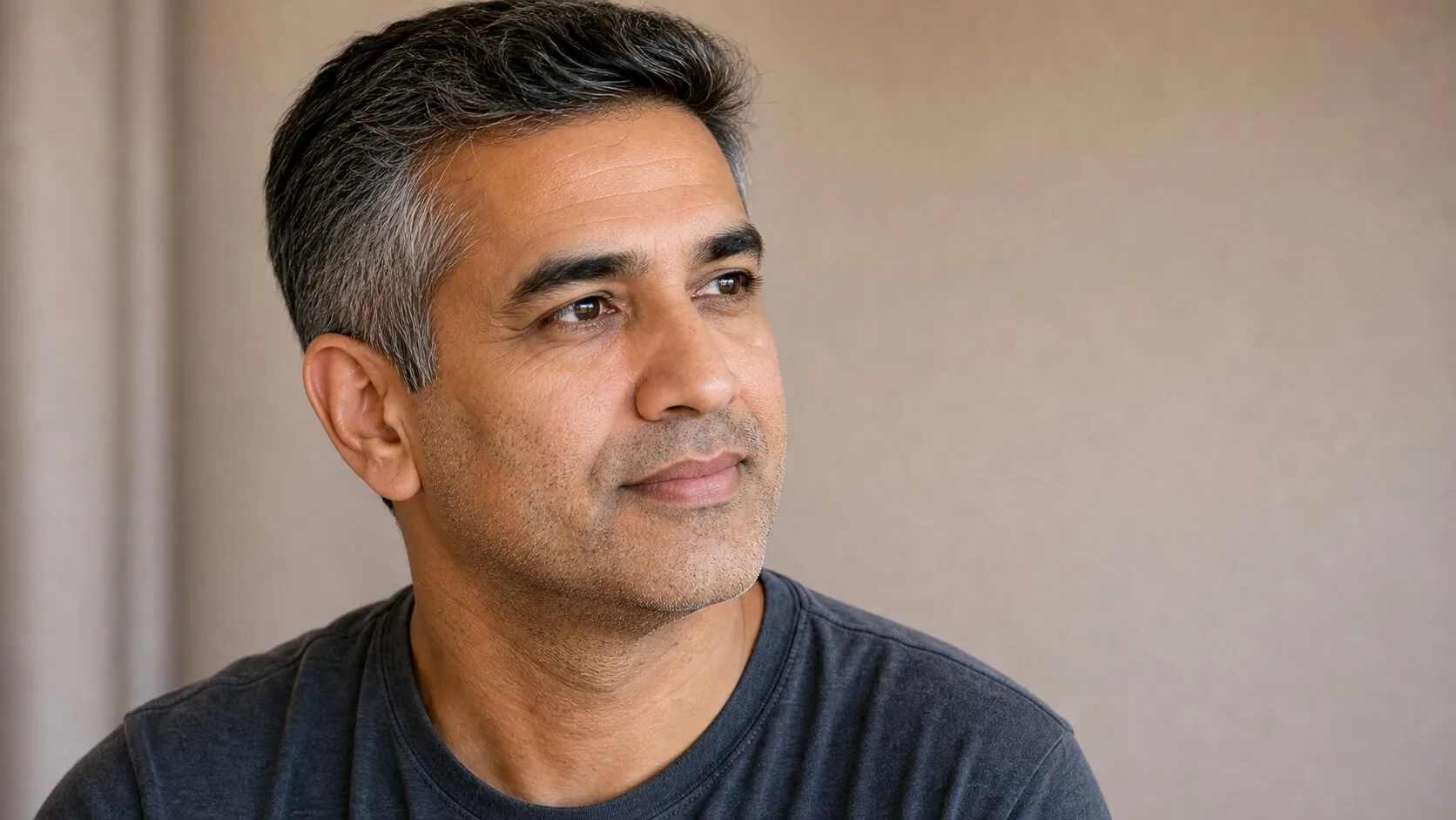 Adult man shown in a facial structure education image for cheek and midface discussion