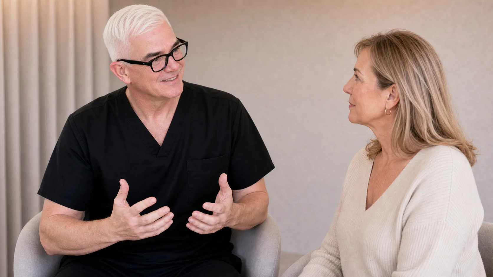 Adult woman shown in a facial support image beside practical Oakleigh appointment information