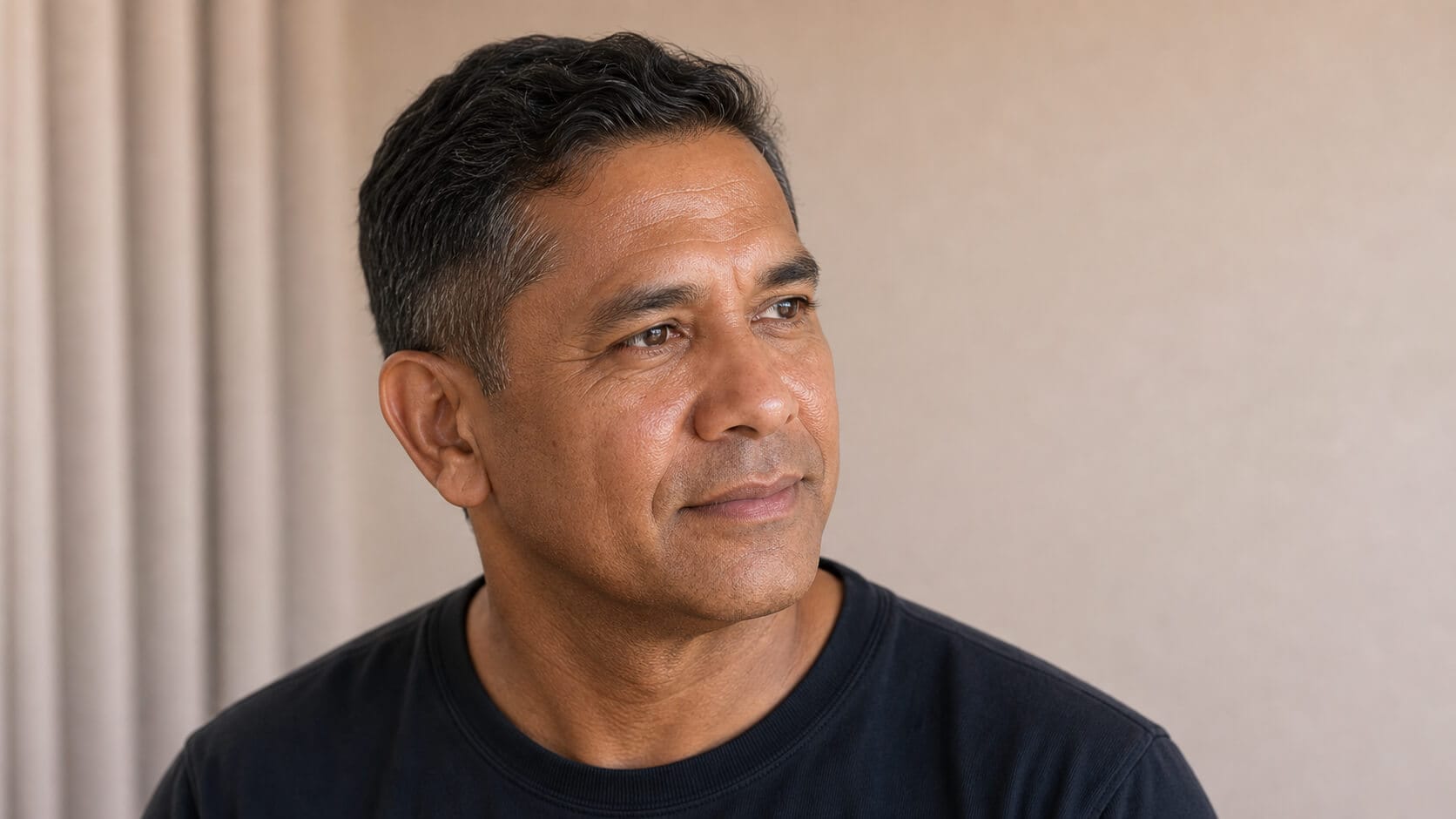 Adult man shown in profile for a general facial structure discussion