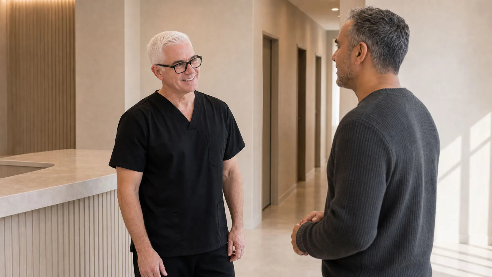 Pricing and treatment-decision consultation context with Oakleigh clinic room context at Core Aesthetics in Oakleigh