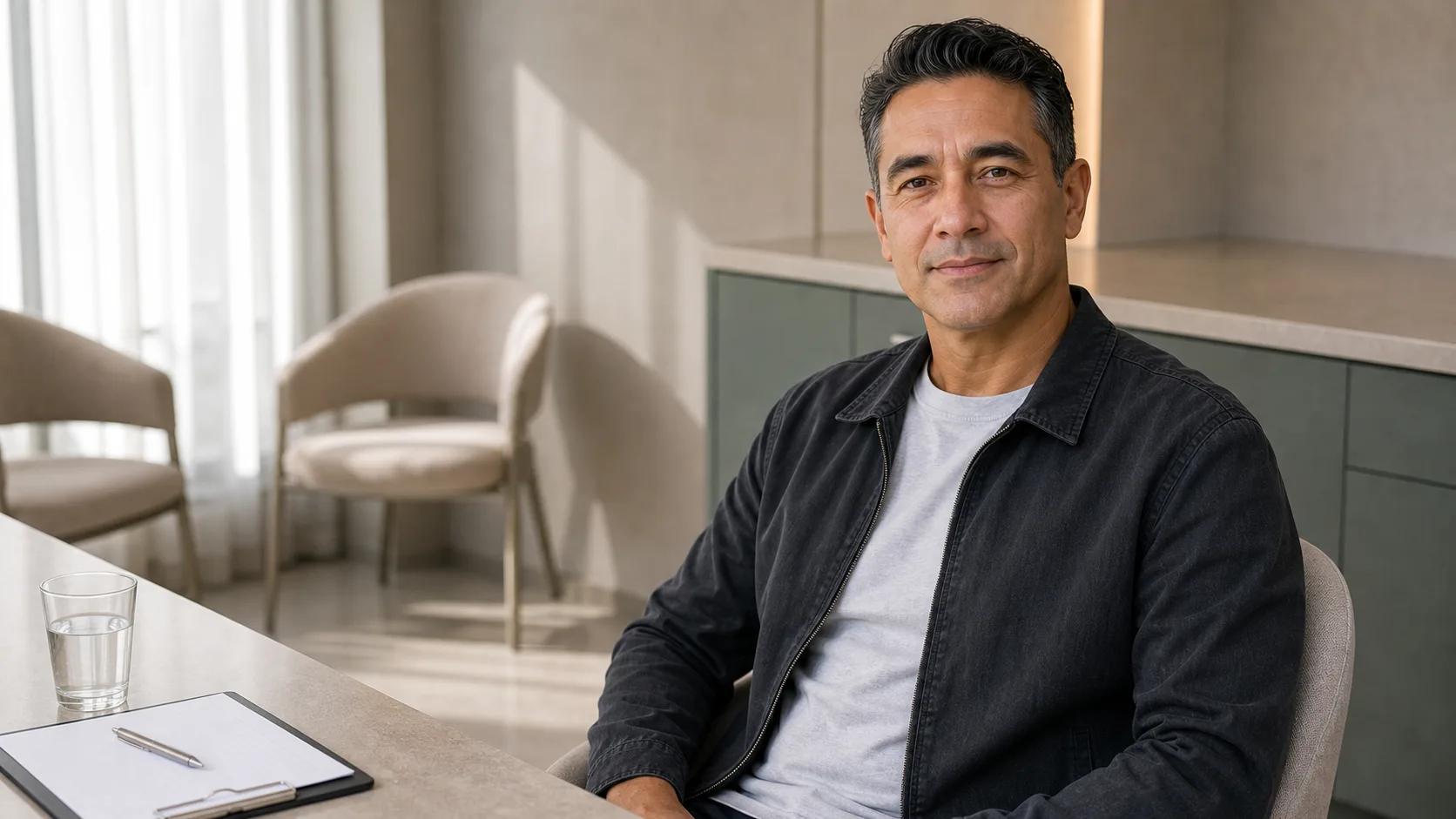 Men's aesthetic consultation context for male patient consultation context at Core Aesthetics in Oakleigh