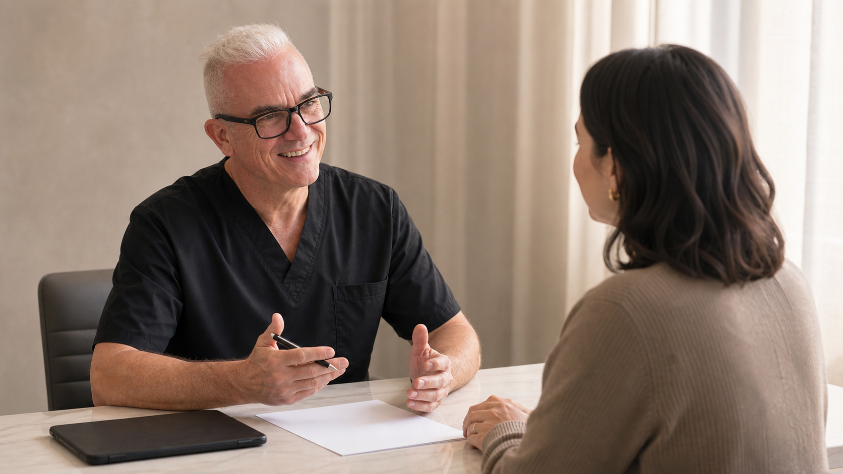 Wrinkle and upper-face consultation assessment for review and planning discussion at Core Aesthetics in Oakleigh