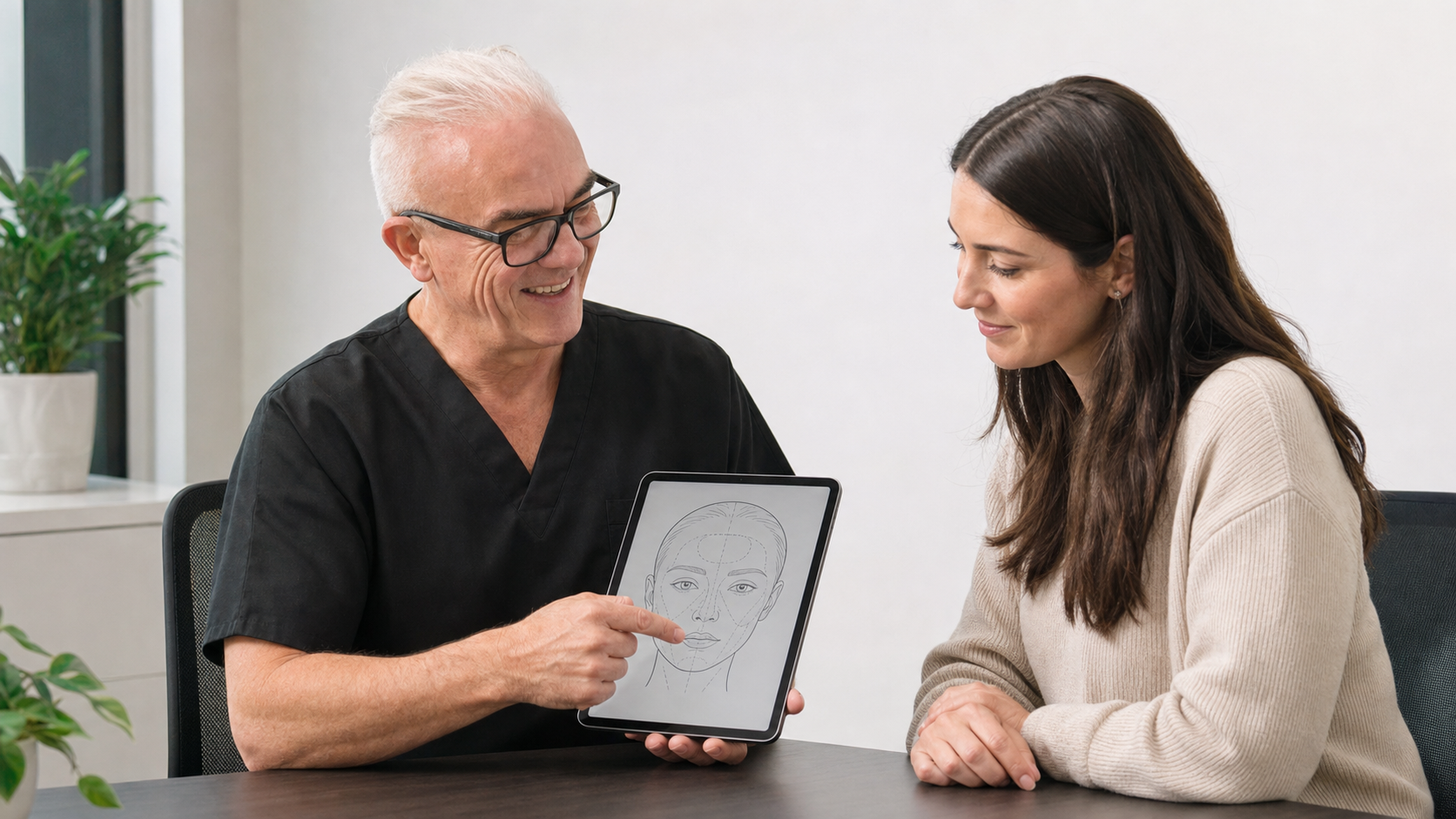 Chin and jawline consultation assessment for consultation planning at Core Aesthetics in Oakleigh