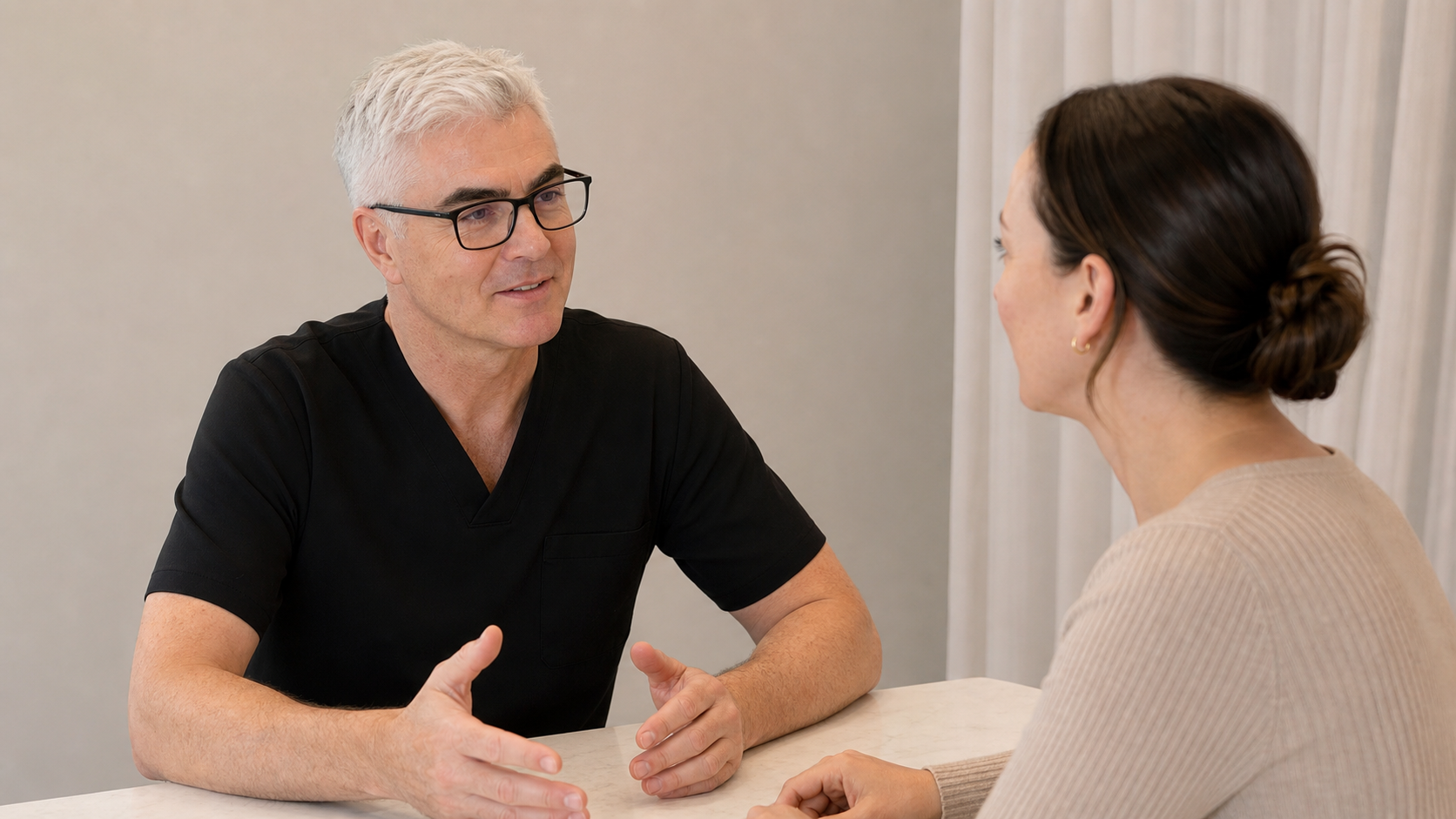 Under-eye consultation assessment for consultation planning at Core Aesthetics in Oakleigh