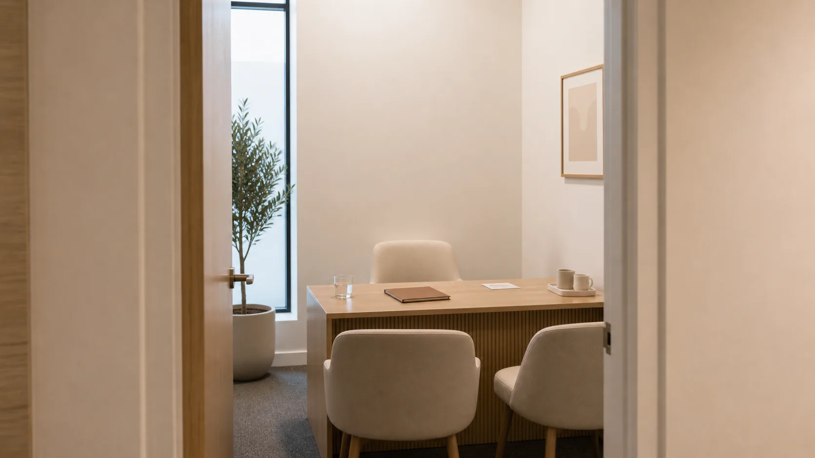 Men's aesthetic consultation context with Oakleigh clinic room context at Core Aesthetics in Oakleigh