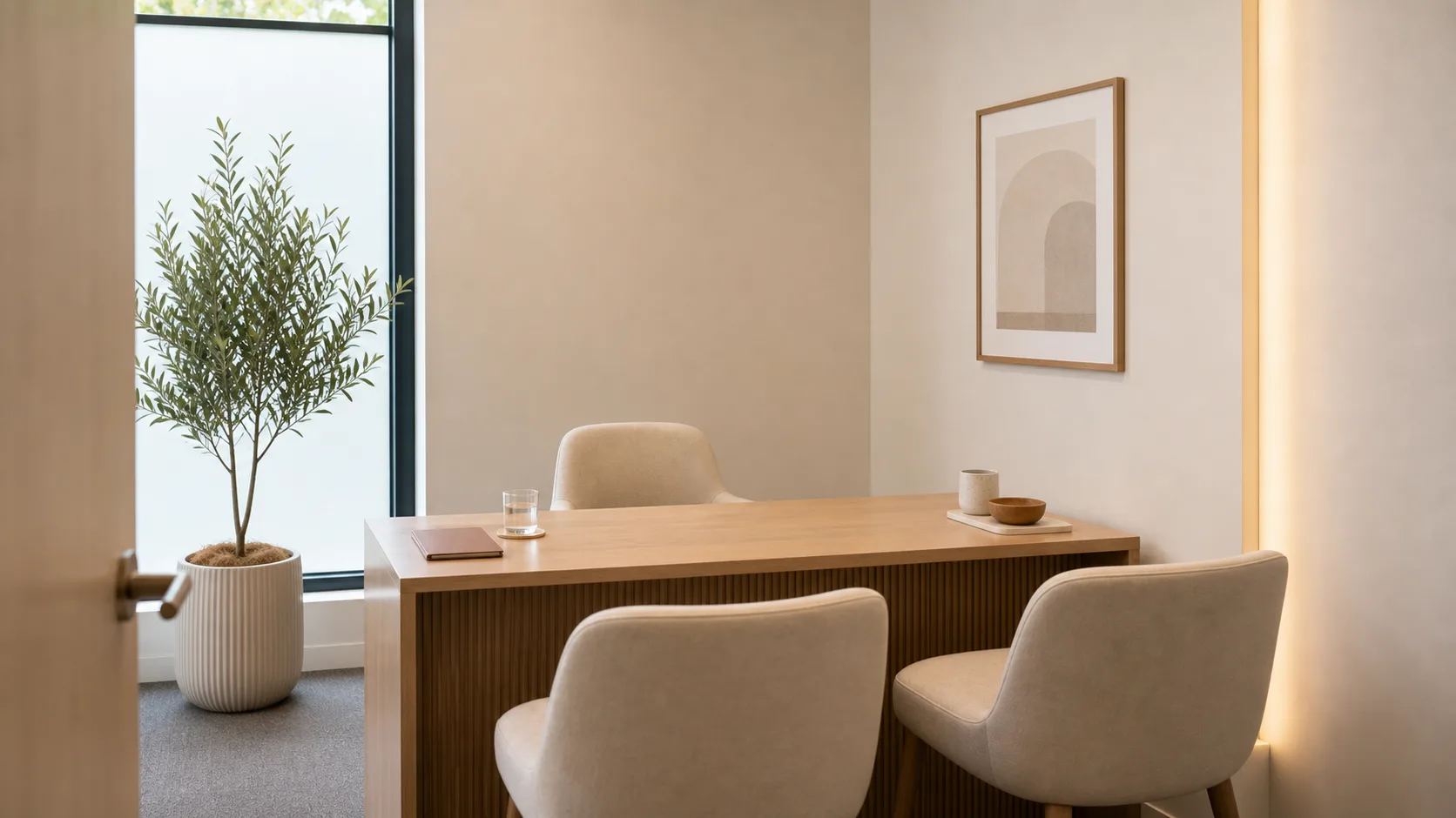 Aftercare and review consultation context with Oakleigh clinic room context at Core Aesthetics in Oakleigh