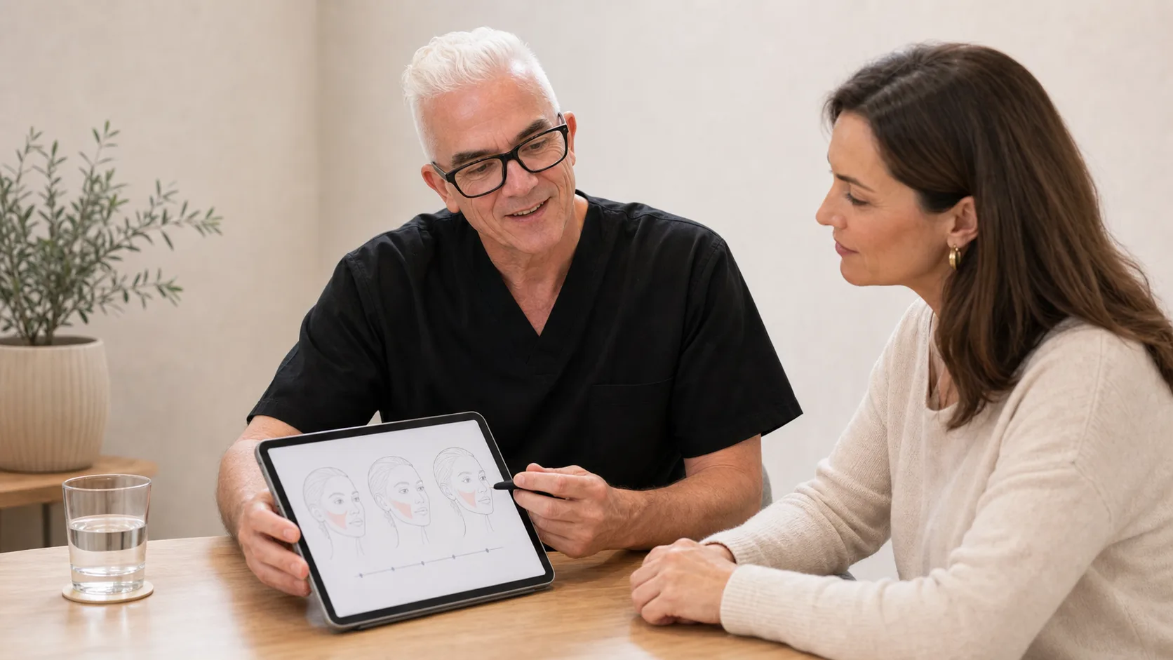Wrinkle and upper-face consultation assessment for consultation planning at Core Aesthetics in Oakleigh