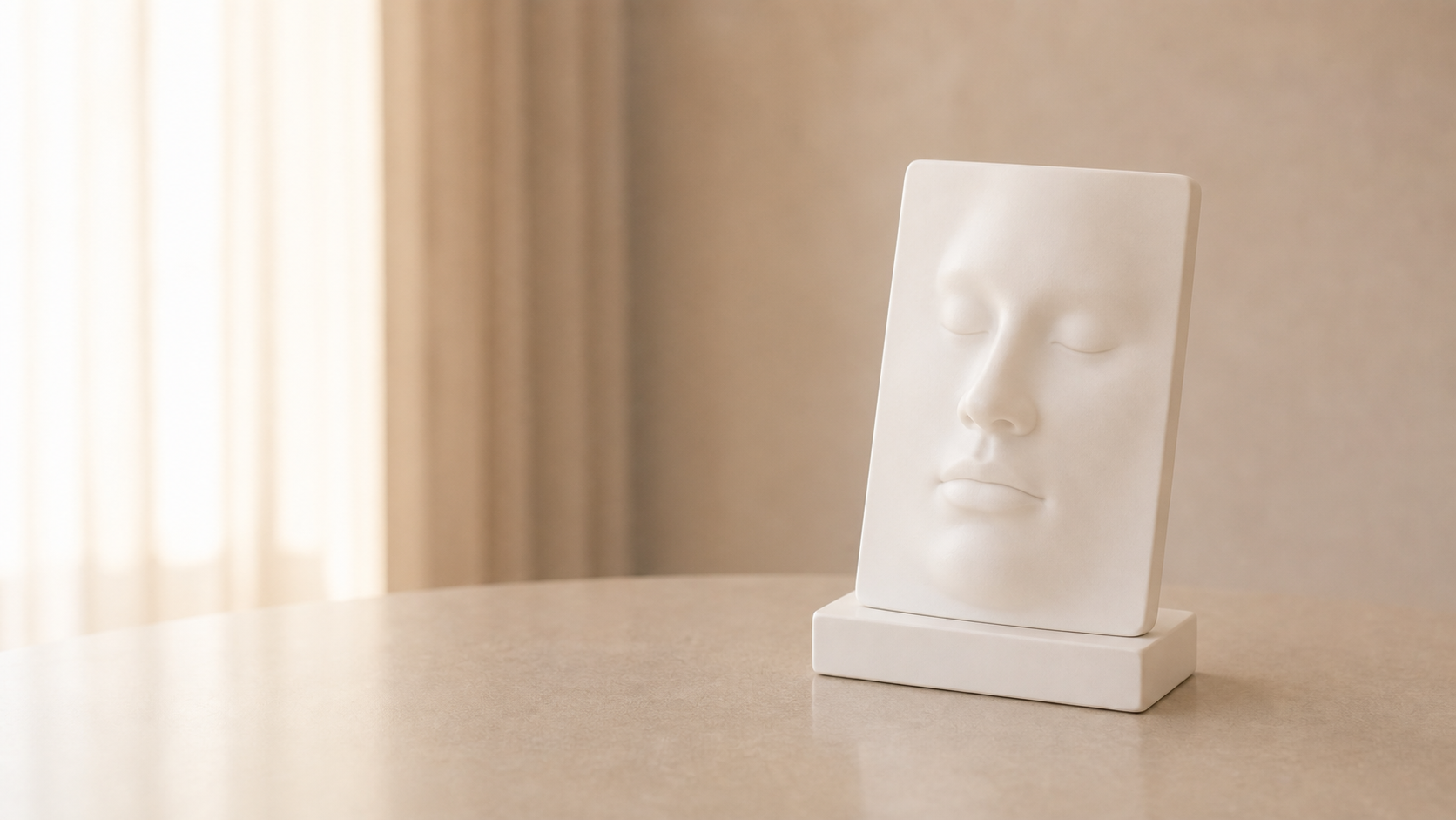 Adult patient and practitioner reviewing facial anatomy during an educational consultation