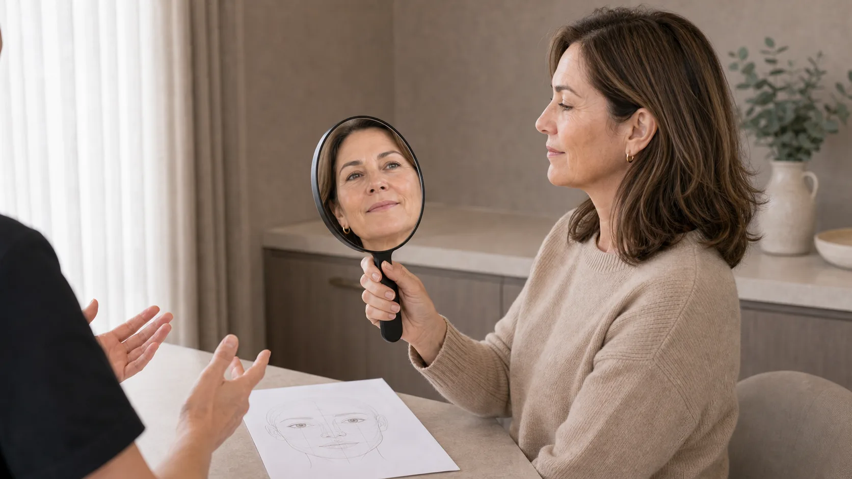 Facial structure consultation assessment for consultation planning at Core Aesthetics in Oakleigh