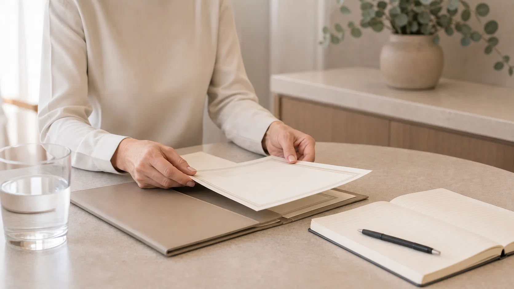 Consultation paperwork context for suitability consent and risk discussion