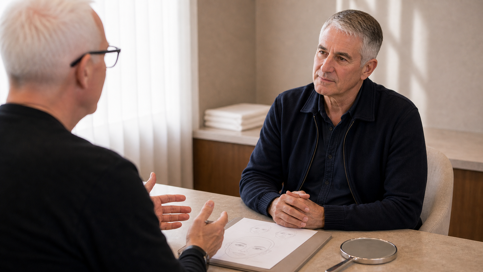 Chin and jawline consultation assessment for consultation planning at Core Aesthetics in Oakleigh