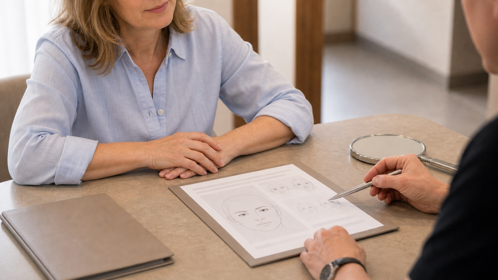 Wrinkle and upper-face consultation assessment for consultation planning at Core Aesthetics in Oakleigh