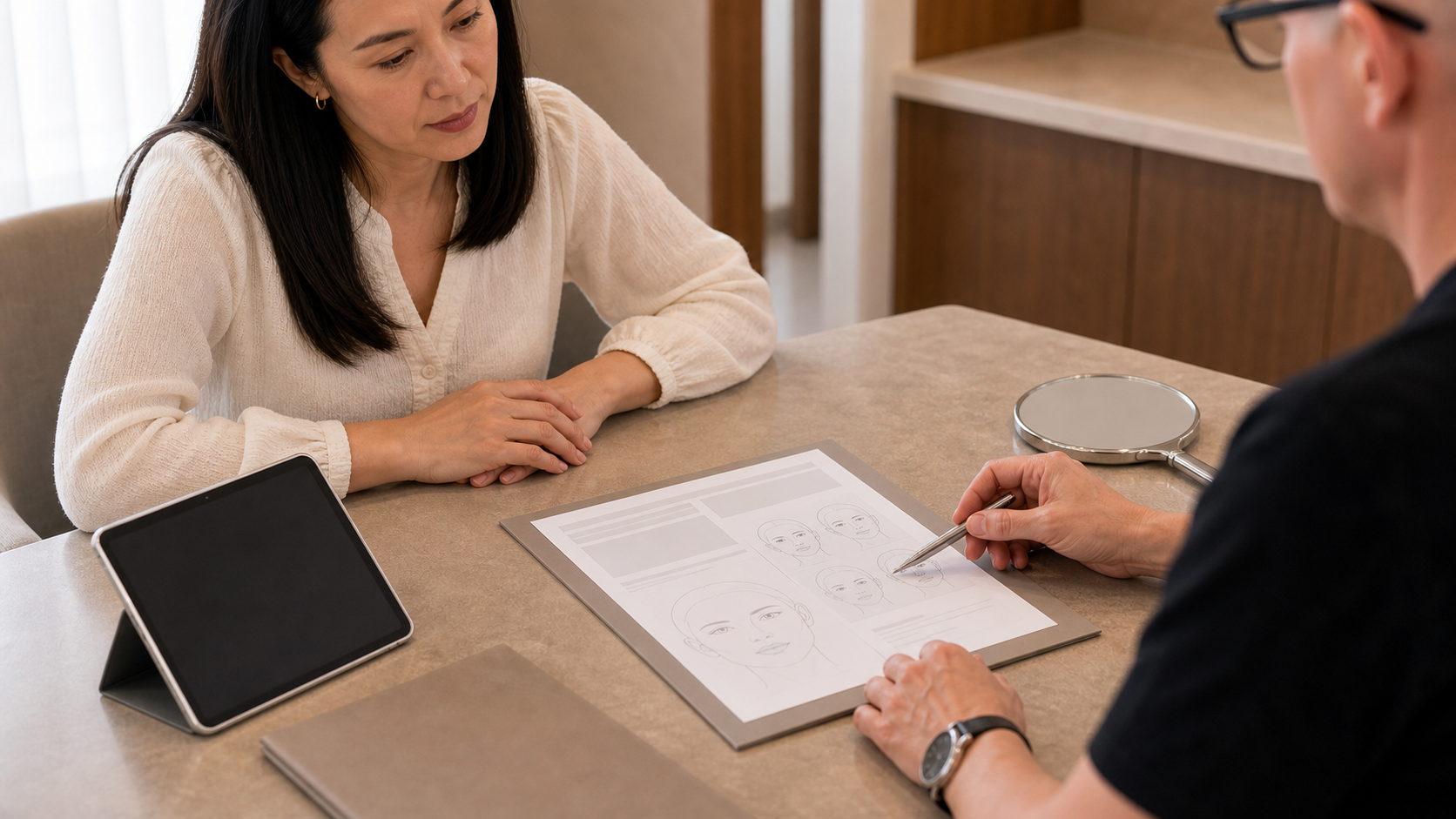 Lip and perioral consultation assessment for consultation planning at Core Aesthetics in Oakleigh