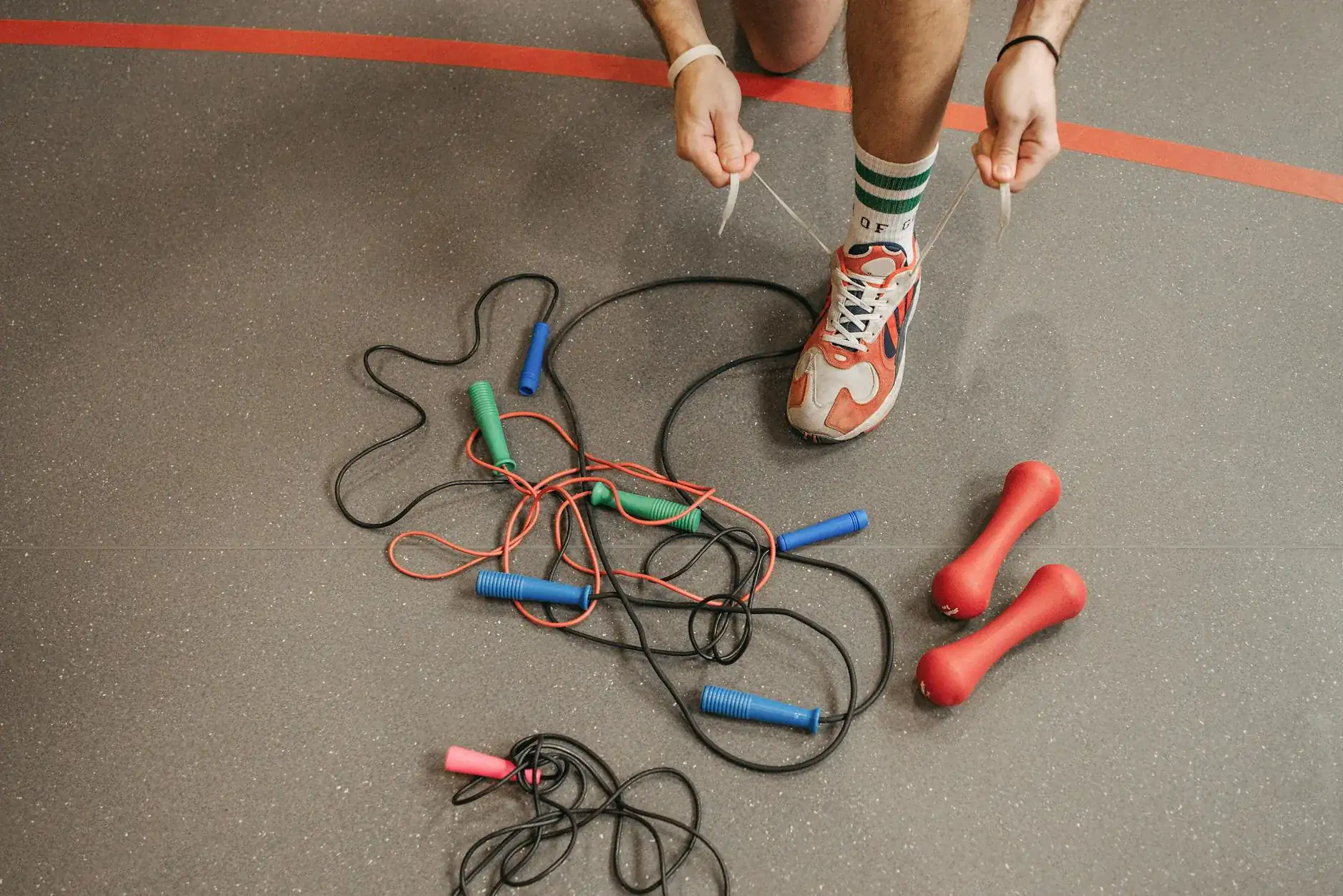 Adult man in a practical training and wellbeing setting.