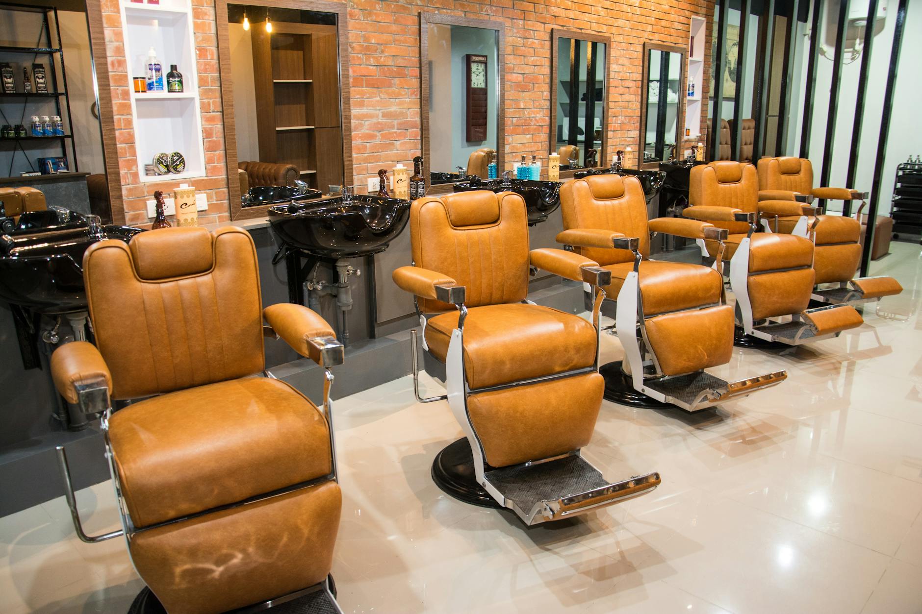 Modern barbershop or grooming space illustrating the broader male beauty industry.