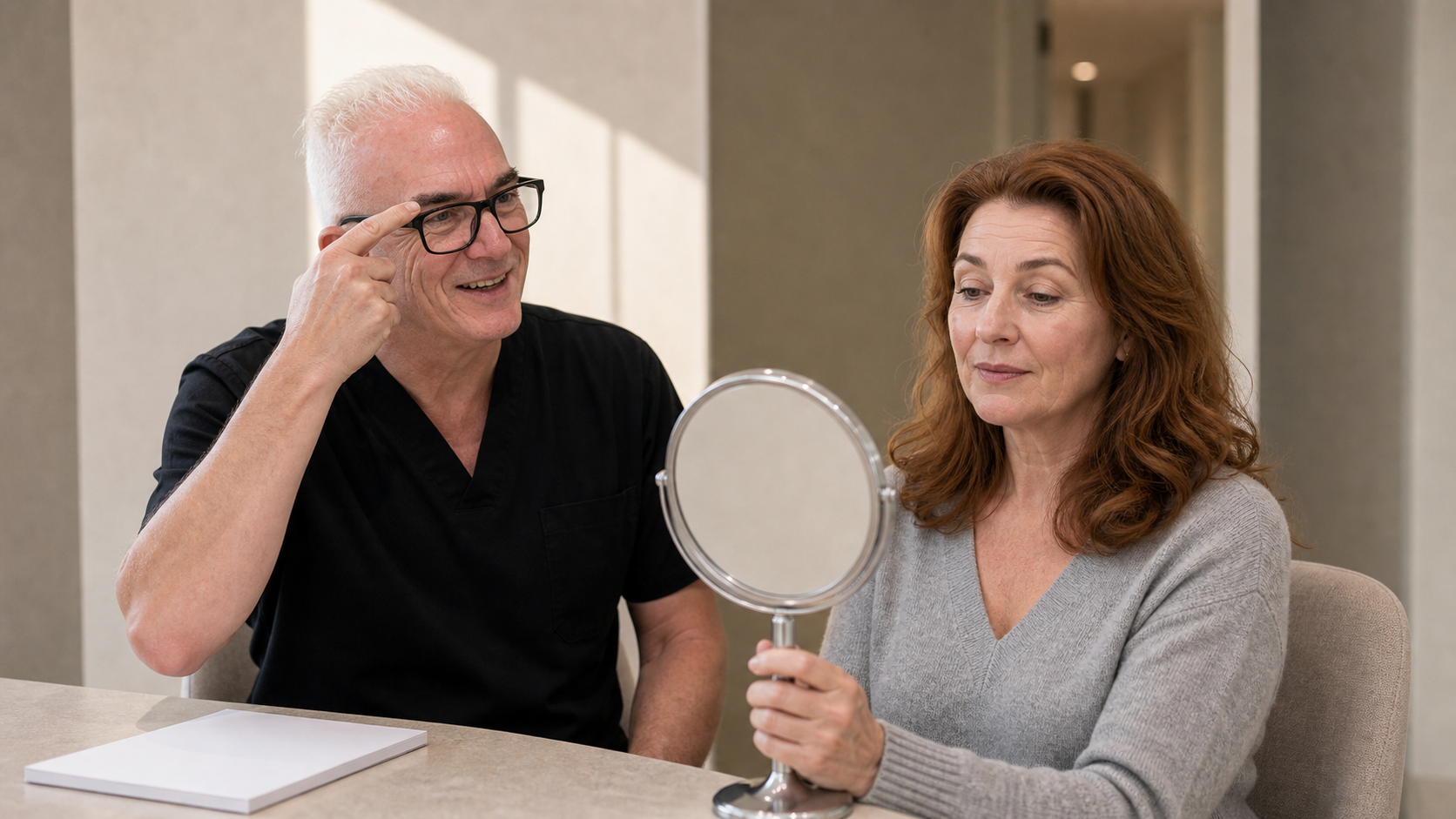 Wrinkle and upper-face consultation assessment for consultation planning at Core Aesthetics in Oakleigh
