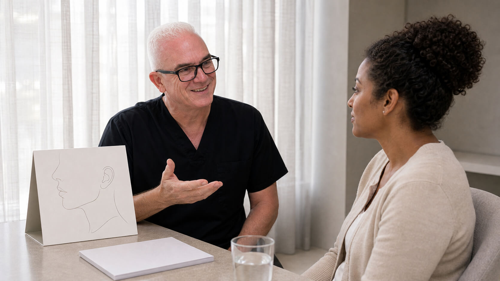 Chin and jawline consultation assessment for consultation planning at Core Aesthetics in Oakleigh