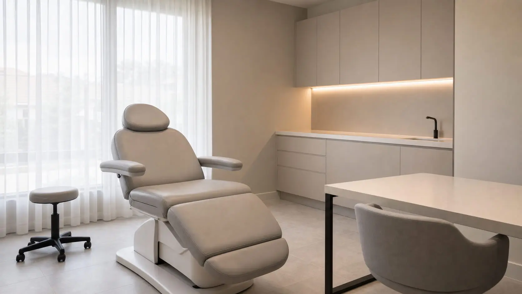 Chin and jawline consultation assessment with Oakleigh clinic room context at Core Aesthetics in Oakleigh