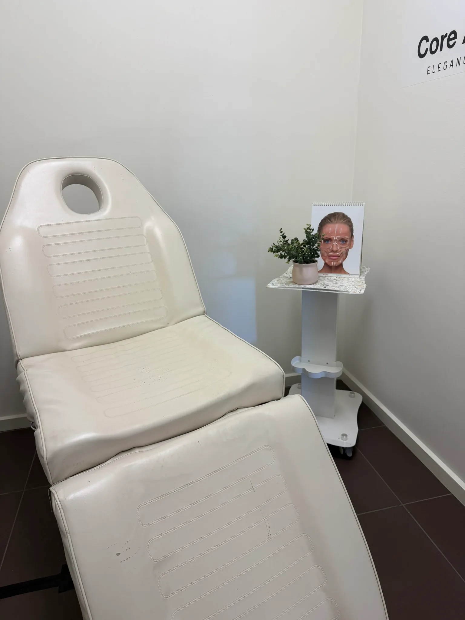 Genuine Core Aesthetics Oakleigh room showing the nursing clinic setting that does not provide cosmetic surgery